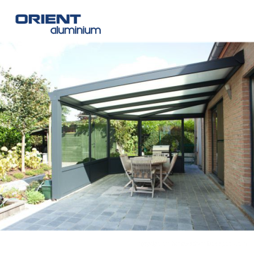 outdoor modern design aluminium closed roof pergola polycarbonate roof